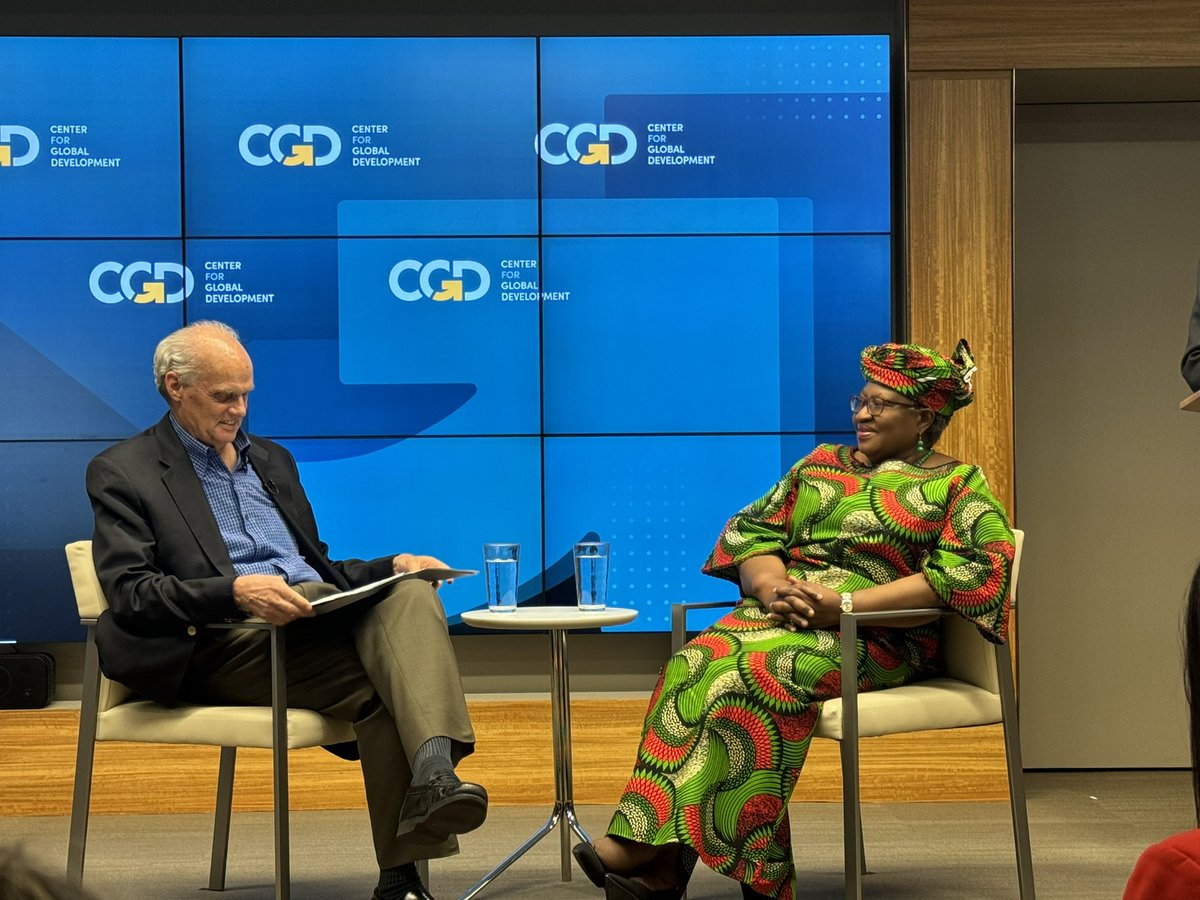 It may be summer outside, but so happy to be inside @CGDev to see one of my favorite people: @NOIweala @wto #ngozifangirl #CGDTalks