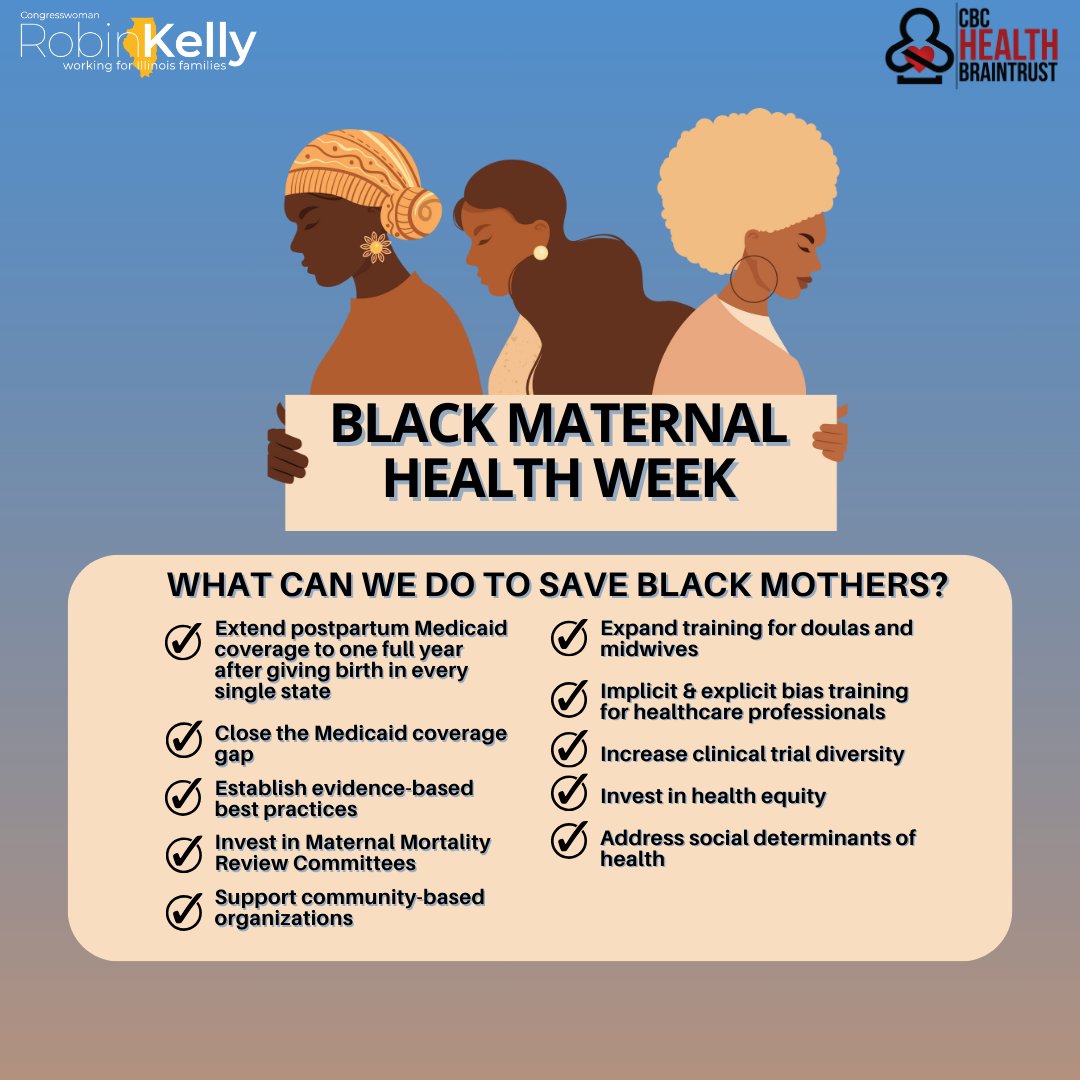 Black women are 3 times more likely to die from childbirth due to health care disparities and systemic inequities. As a mother & a member of @BMHCaucus, I will fight for policies that will ensure Black mothers—and all mothers—have access to critical, lifesaving health services.