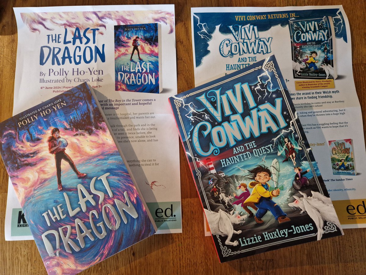 Thank you @ed_pr and @_KnightsOf ❤️📚📖🙏 Beautiful brace of #bookpost today: #TheLastDragon by @bookhorse #ViviConway by @littlehux Both look ( and I'm sure will be!) fab 👌