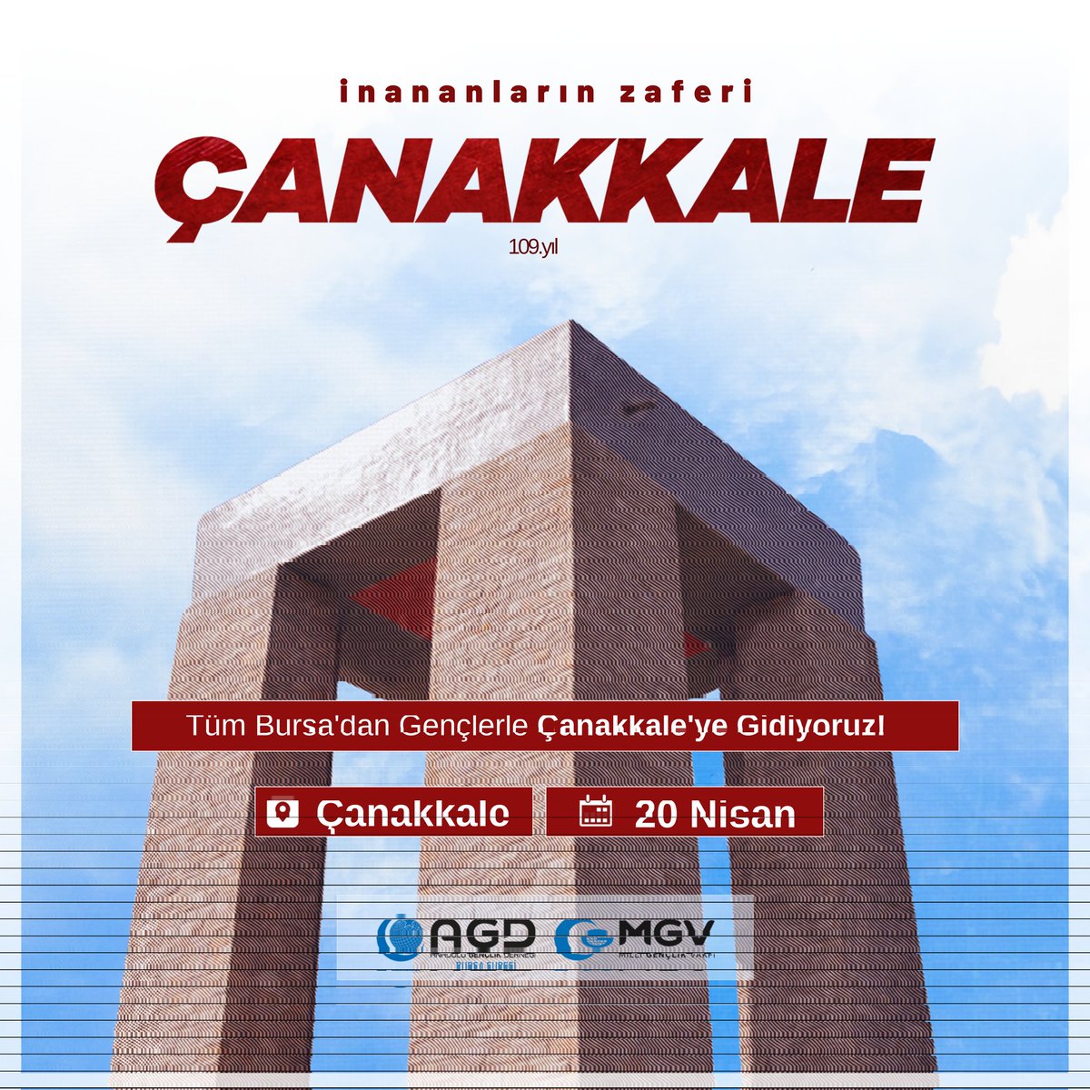 📍İnananların Zaferi Çanakkale! Tüm Bursa'dan Gençlerle Çanakkale'ye Gidiyoruz! 📆 20 Nisan 2024 Cumartesi #İnananlarınZaferi #GençlikÇanakkalede #Ecdadınİzinden