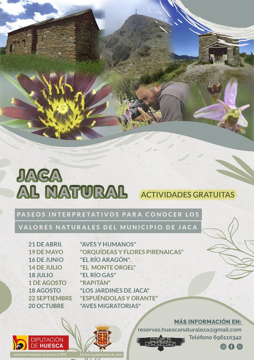 ⛰'Jaca natural', #rutas y paseos para disfrutar de naturaleza y biodiversidad, gratuitas y sin inscripción previa.
💚Los participantes solo tendrán que acudir al punto de encuentro, establecido para cada una de las rutas.
ℹ️ jaca.com/noticias/2024/…

#asociacionvecinos #badaguas