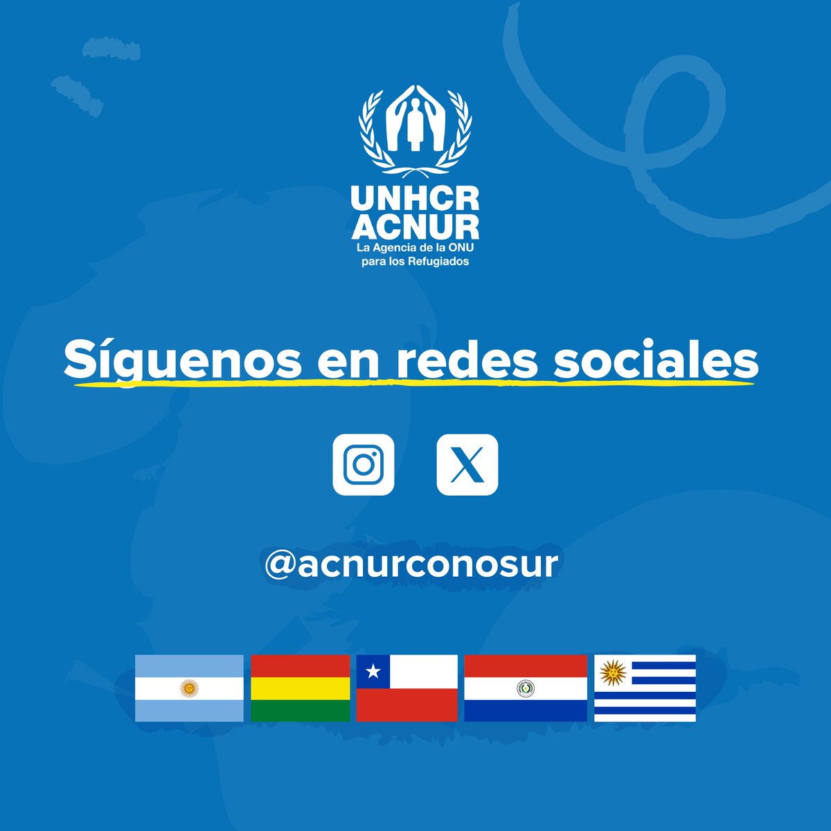 ¡𝐀𝐡𝐨𝐫𝐚 𝐭𝐚𝐦𝐛𝐢𝐞́𝐧 𝐞𝐬𝐭𝐚𝐦𝐨𝐬 𝐞𝐧 𝐈𝐧𝐬𝐭𝐚𝐠𝐫𝐚𝐦!

Conoce el trabajo y las últimas novedades de #ACNUR en los países de la región.

Síguenos aquí: instagram.com/acnurconosur/