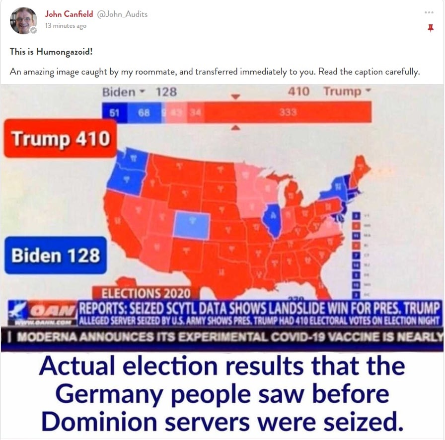 RealHickory's tweet photo. 2020 wasn't just rigged. It was totally stolen! https://t.co/pebFUEHdyd