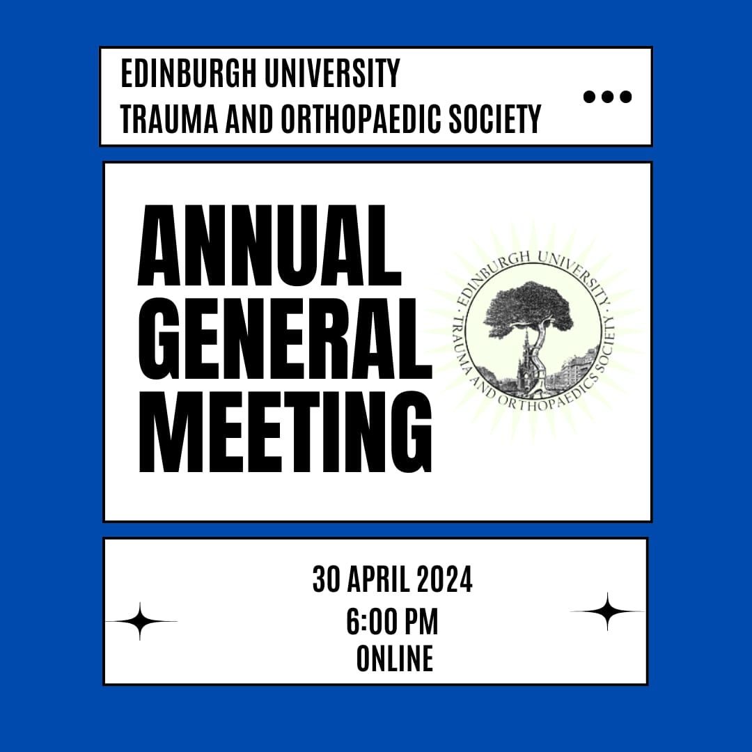Our AGM will be held on the 30th of April at 6.00pm. 

The AGM will take place on zoom with link being shared closer to the date.

You must be a member of the society to vote or apply for a role. Membership:
eusa.ed.ac.uk/activities/vie…

Sign-ups :
forms.gle/VeJeGM5mkScH6m…