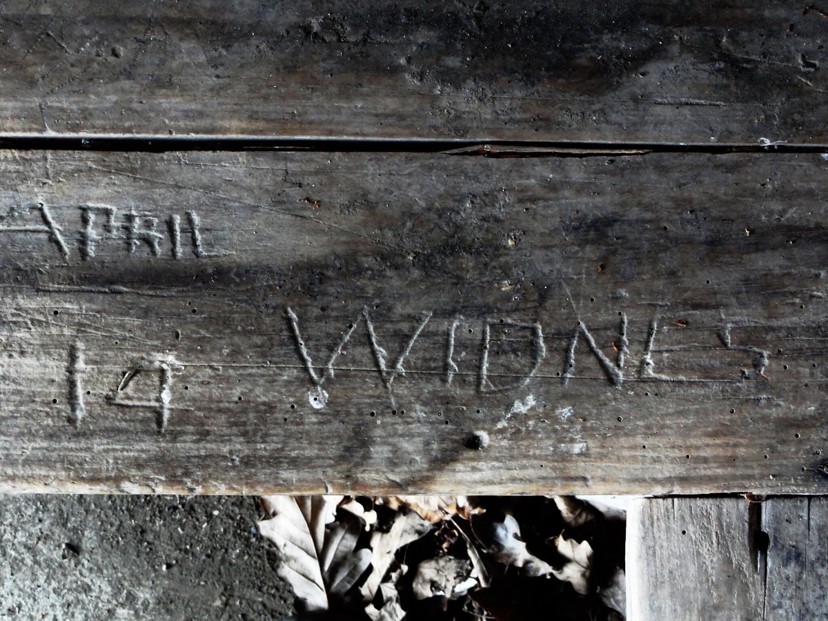 Bus shelter graffiti. I think it reads ‘Wrightie, Widnes, April 14, 1968’. Between Keswick and Bassenthwaite by Crookelty Bridge.