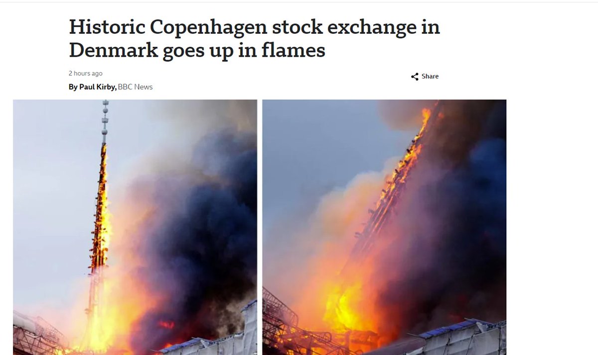 #Copenhagen historic stock exchange...a real shame to see a landmark like this go up in flames. Also happens to be venue for my first #CRISPR meeting next week. Sentiment can only go up from here... crisprmedicinenews.com/news/the-crisp…