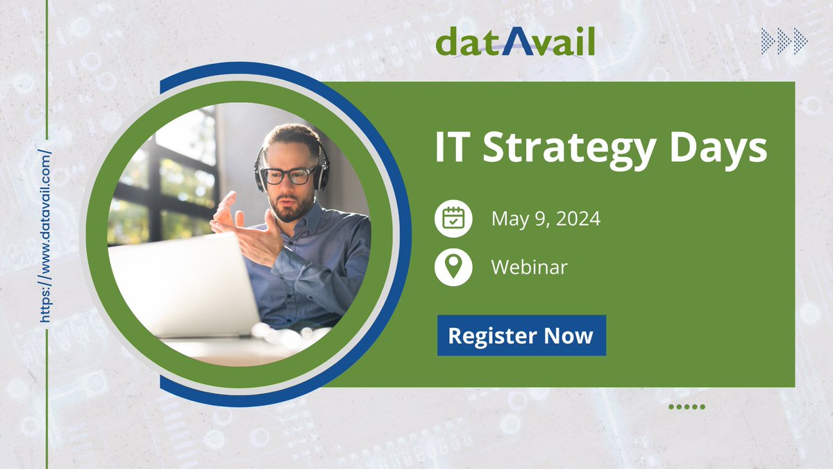 Join Datavail & Strategy Insights for a one-day virtual summit on May 9th! This exclusive event for Large Enterprise executives is designed to tackle your pressing #ITchallenges. Register Now bit.ly/3vUQIOK
#IT #ITstrategy #ITstrategydays #informationtechnology #ITevents