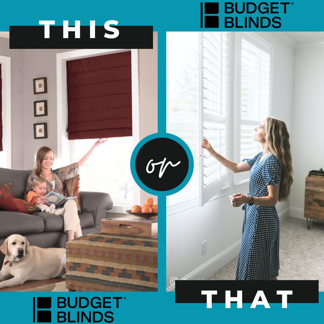 🌟 Hey there! Time for a fun round of This or That! 🎉 When it comes to window vibes, what's your go-to: shutters or shades? 🏡✨ Cast your vote in the comments below and let's see which style reigns supreme! 😎 #ThisOrThat #WindowStyle #BudgetBlinds #SierraVistaStyle 🌵🌟