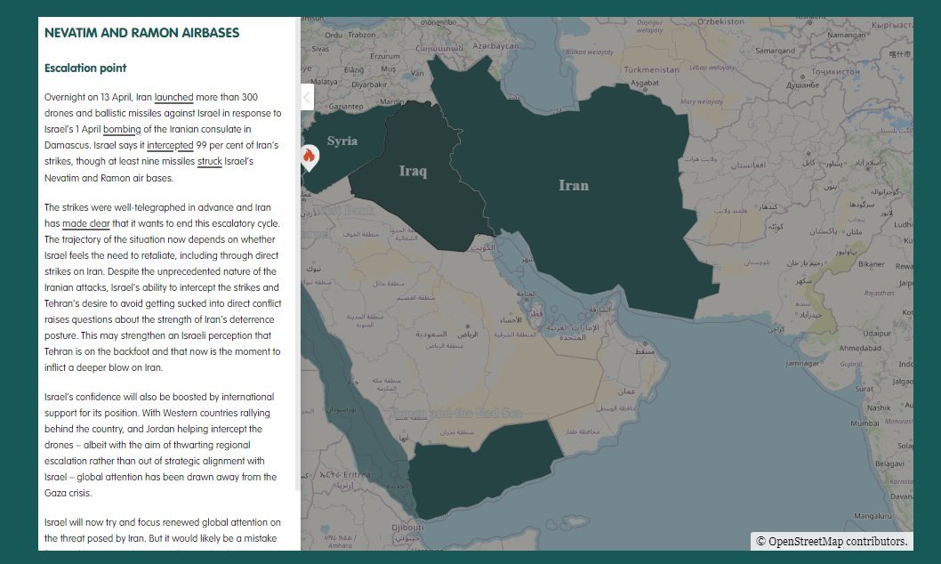 As the Middle East is increasingly engulfed in a dangerous escalation between Israel and Iran driven by the war in Gaza, keep an eye on @ecfr's Gaza Crisis Map for the latest analysis and policy recommendations. ecfr.eu/special/the-ga…