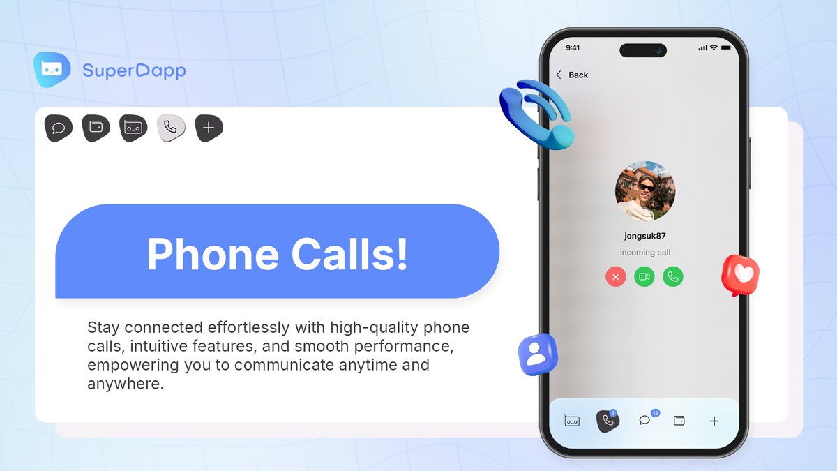 Talk, laugh, & connect with #SuperDapp 📞 Distance fades away as conversations bring us closer. Whether you're making plans or catching up, enjoy the freedom to talk from anywhere you have a data connection 🌐 Communicate clearly anytime, anywhere at SuperDapp.ai 💙