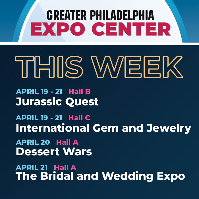 Your weekend lineup! April 19-21 Jurassic Quest jurassicquest.com April 19-21 The International Gem & Jewelry Show intergem.com April 20 Dessert Wars eventbrite.com/e/dessert-wars… April 21 Bridal & Wedding Expo bridalshowspa-gp.com — Follow more events at Expo…