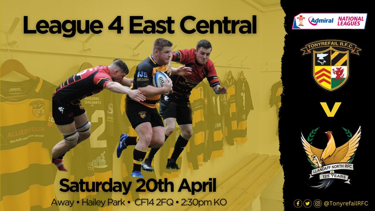 🚨FIXTURE ANNOUNCEMENT🚨 It’s the last league game of the season, as the boys bid farewell to League 4 with a battle of the black and ambers at Llandaff North A physical and entertaining encounter is always on the cards when we meet so get on down and support the boys 🖤🧡
