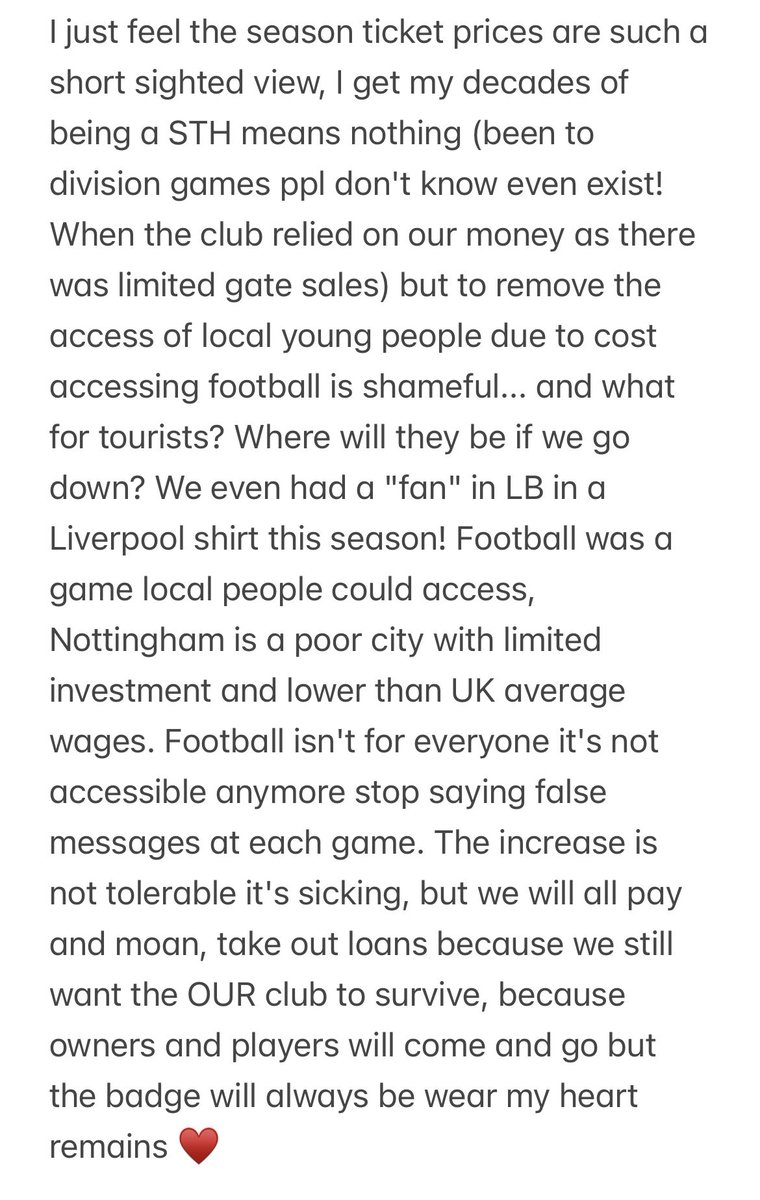 #NFFC the day football stopped being accesible to local people!