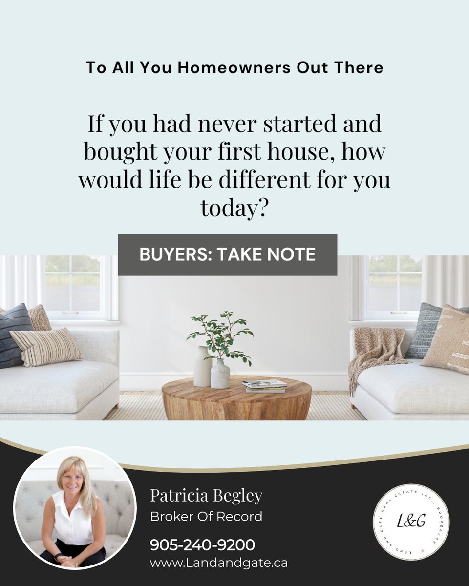 Homeowners, ever wonder how different life would be if you hadn't bought your first house? Let's hear your 'what ifs!'

#forsale #amazing #patriciabegley #landandgate #sellingdurham #durhamrealestate #sellers #buyers #investment #newbuilds #resale #land #lovewhatido #homebuying