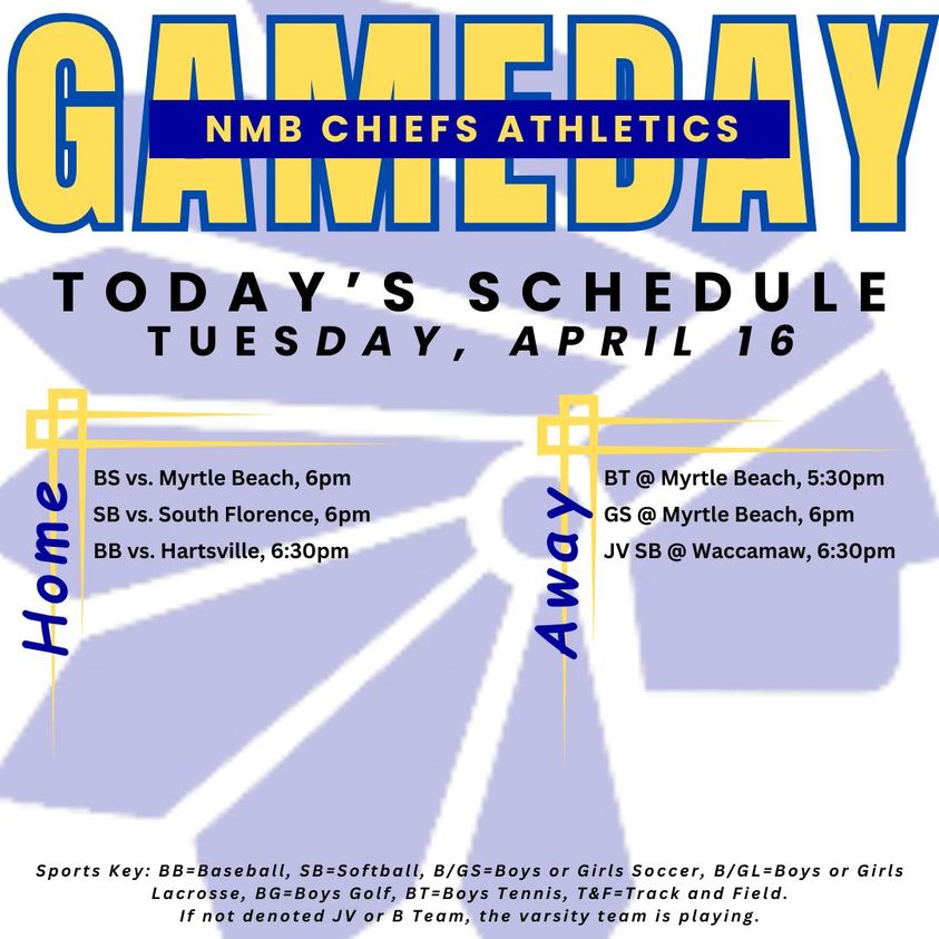 Busy schedule tonight for the Chiefs! Boy's soccer, softball, and baseball are all at home. Get out and support the Chiefs as the teams move toward the end of the regular season. @CoachH11