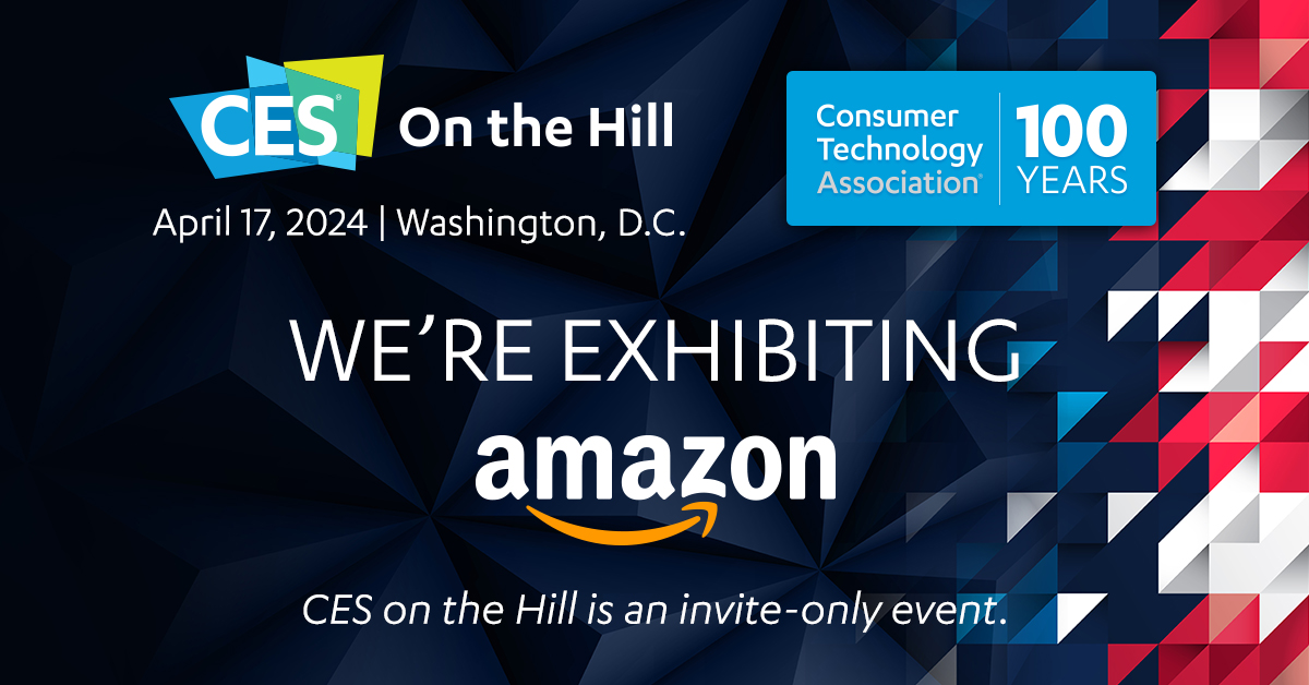 amazon_policy's tweet image. Amazon is excited to showcase our groundbreaking tech at @CTATech’s exclusive CES on the Hill tomorrow! Interested in joining us? Learn more: cta.tech/CESontheHill  #CTATechWeek #TechPolicy