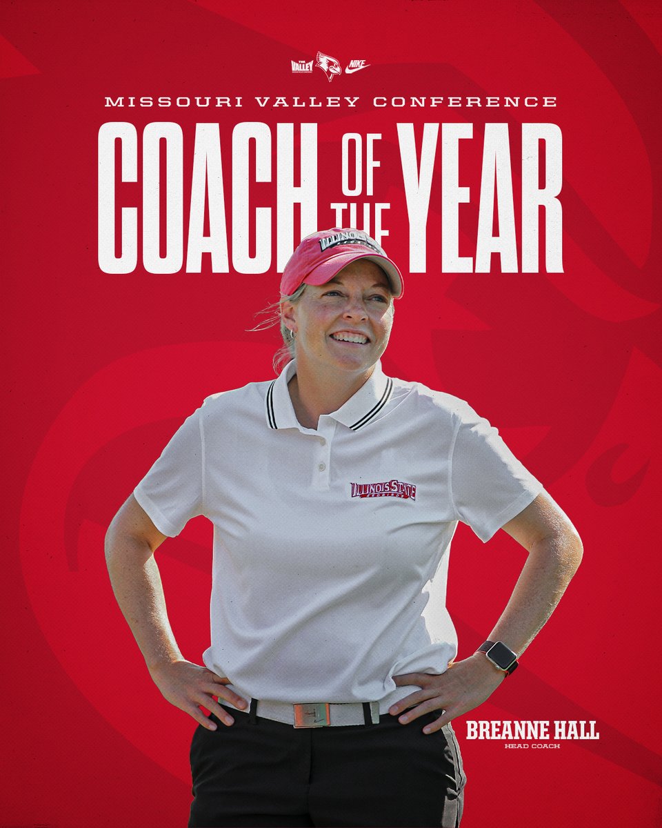 Redbird head coach Breanne Hall received a great birthday present, as she was named the MVC Coach of the Year for the second time in her career!