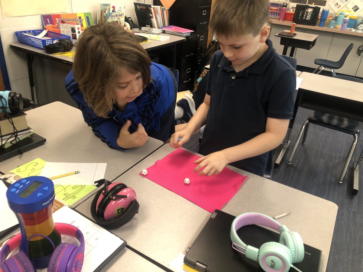 Practicing math dice for our tournament on Friday! @ACPSk12 @ACPSMath