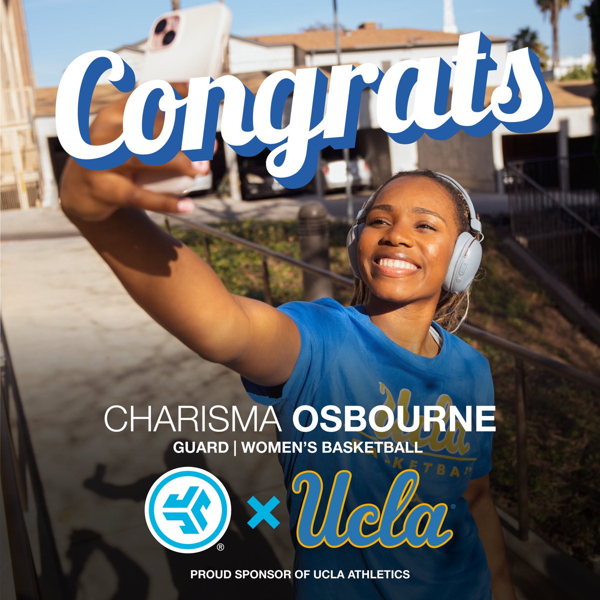 JLabAudio's tweet photo. A huge round of applause for #TeamJLab's shining star, @CharismaOsborne, as she takes her talents to the WNBA! πππ Join us in celebrating her major milestone! https://t.co/QHM5Xa7Dpc