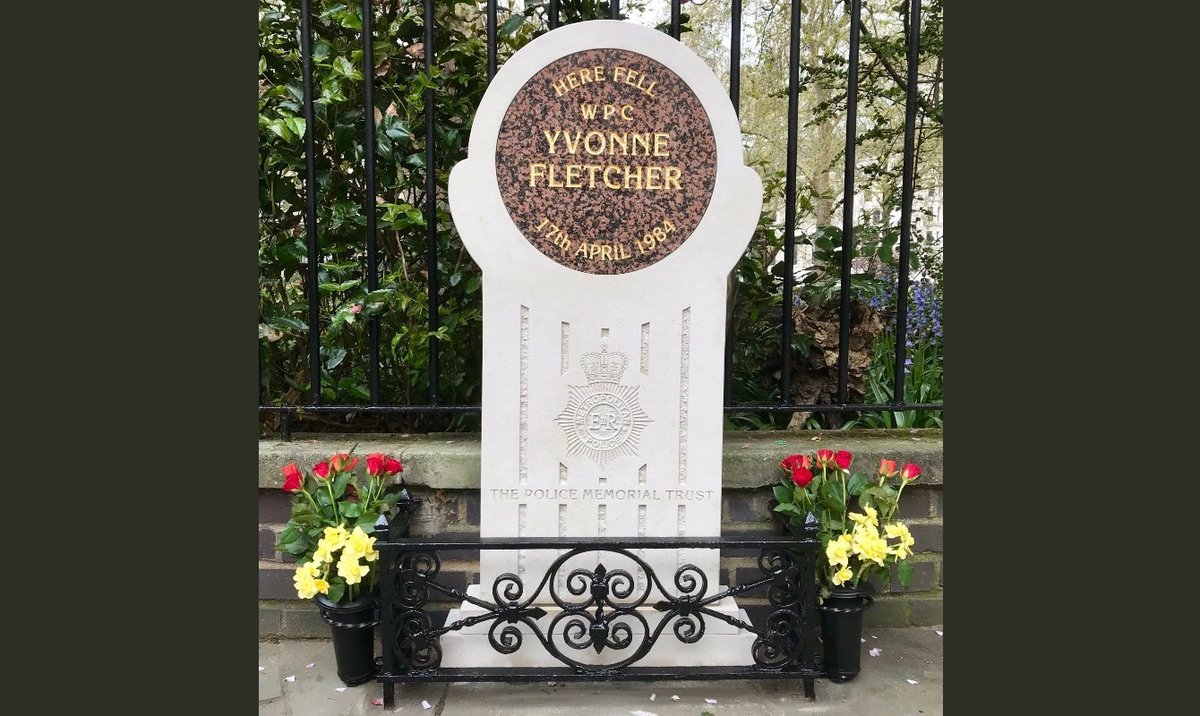 Remembering WPC Yvonne Fletcher aged 25, shot and killed 40 years ago on April 17th, 1984, whilst policing a protest outside the Libyan Embassy, St James's Square, London. Lest we Forget this brave young lady killed in the line of duty 🇬🇧