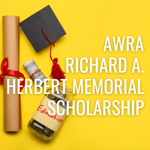 The AWRA Richard A. Herbert Memorial Scholarship is awarded to members who are undergraduate & graduate students pursuing degrees in water resources-related fields. View the criteria & apply by May 1, 2024. awra.org/Members/Schola…