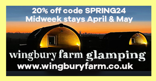 Escape to #WingburyFarmGlamping for a luxe retreat in #Aylesbury! Use code SPRING24 for a 20% midweek discount this April & May. Amp up your brand's visibility with us at #CornerMedia your ad could shine on our #ledscreens! #BeSeen #DigitalAdvertising #LocalBusinessLove