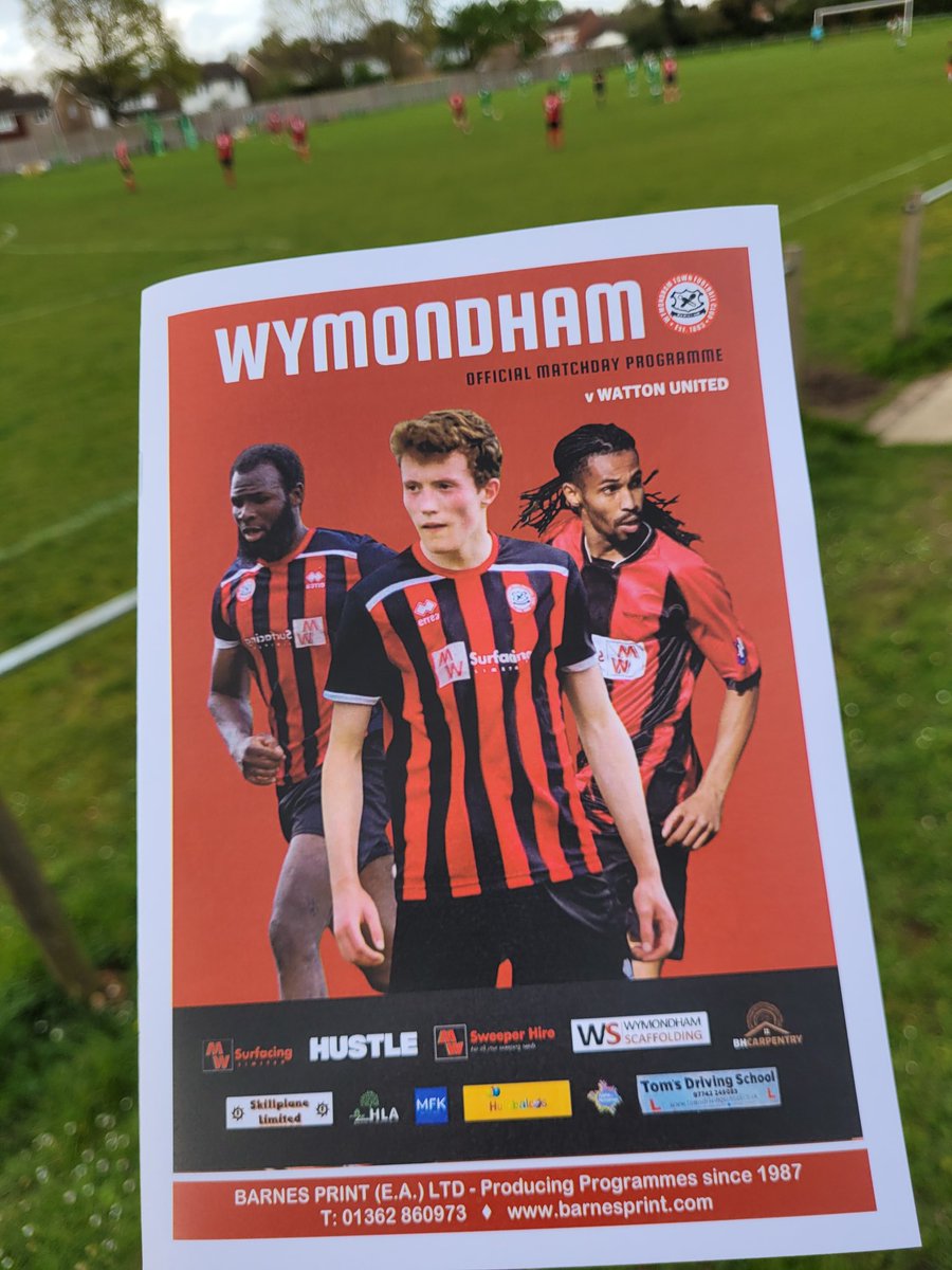 Tonight's programme from Wymondham Town v Watton United in the Anglian Combination Division 1.

#wymondhamtownfc #wymondhamtown #angliancombination #nonleaguefootball
#matchdayprogramme #footballprogramme