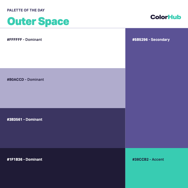 🎨 Color Palette of the Day ✨ Outer Space ✨