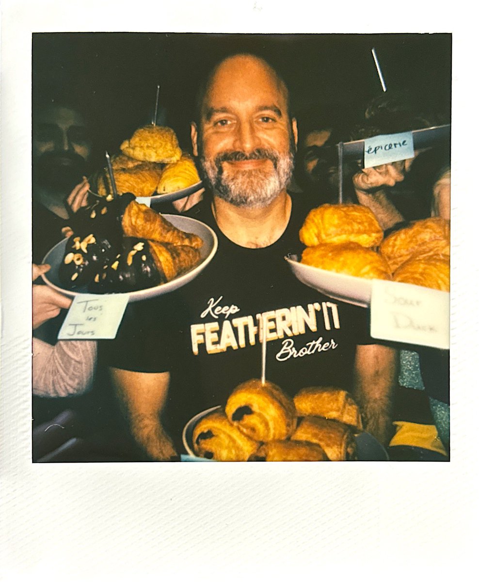 Bro really got scared by pastries. 🥐 Happy birthday, @tomsegura