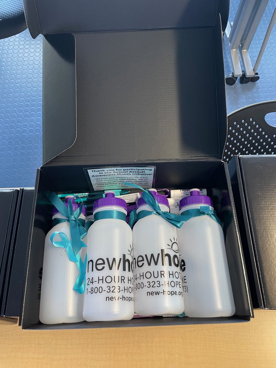 AttleboroPolice's tweet photo. April is Sexual Assault Awareness Month, and we are happy to connect with our community partners at New Hope to distribute resources &amp; information to our residents. #saam https://t.co/rGeSiuzaSN