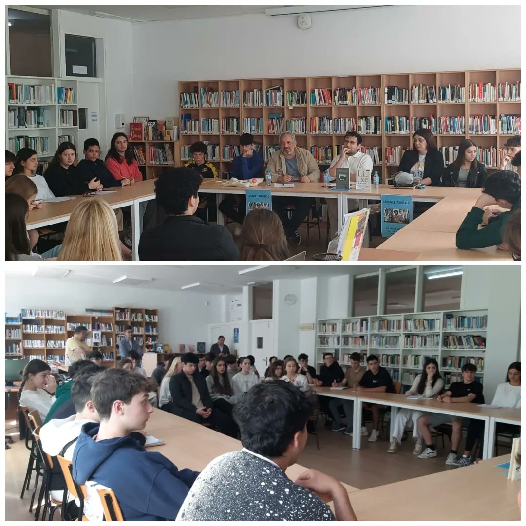 Imaxes do inesquecible encontro co alumnado de <a href="/ismaelramos_/">Ismael Ramos</a> na biblioteca do <a href="/IESMariaCasares/">IESMariaCasares</a>. Nel falouse de "Lixeiro" <a href="/Xerais/">Xerais</a>, dos seus artigos para <a href="/eldiarioes/">elDiario.es</a>, contaxiándonos coa súa apaixonada sinceridade e convicción. Grazas, Ismael, volve pronto!!!!
<a href="/bescolaresgal/">Bibliotecas escolares de Galicia</a>