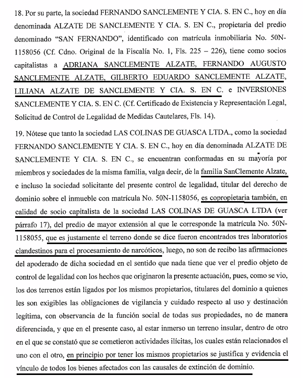JuanPoe's tweet photo. Sabían que la finca con laboratorios de cocaína en Guasca-Cundinamarca, no solo era de Fernando Sanclemente, sino de sus hnos Gilberto y Adriana Sanclemente. Esta última dio licencia a un avión que llevaba droga al Cartel Sinaloa. Una tarea para la Fiscal Adriana Camargo. Sigue👇 https://t.co/zLOvetr1SR