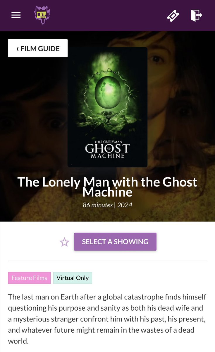 I am so thrilled to be returning to @chattfilmfest with LONELY MAN! June 21, virtually!! Support this wonderful fest and invite me into your home!