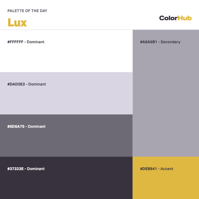 🎨 Color Palette of the Day ✨ Lux ✨