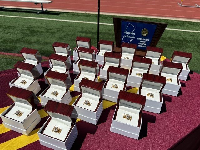 Today, the girls' soccer team had their ring ceremony to celebrate their SJ G4 title.  Thank you again for the magical season. <a href="/CR_GirlsSoccer_/">Central Regional Girls Soccer</a>