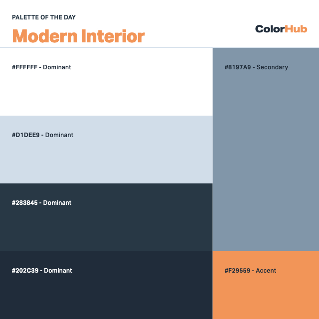 🎨 Color Palette of the Day ✨ Modern Interior ✨