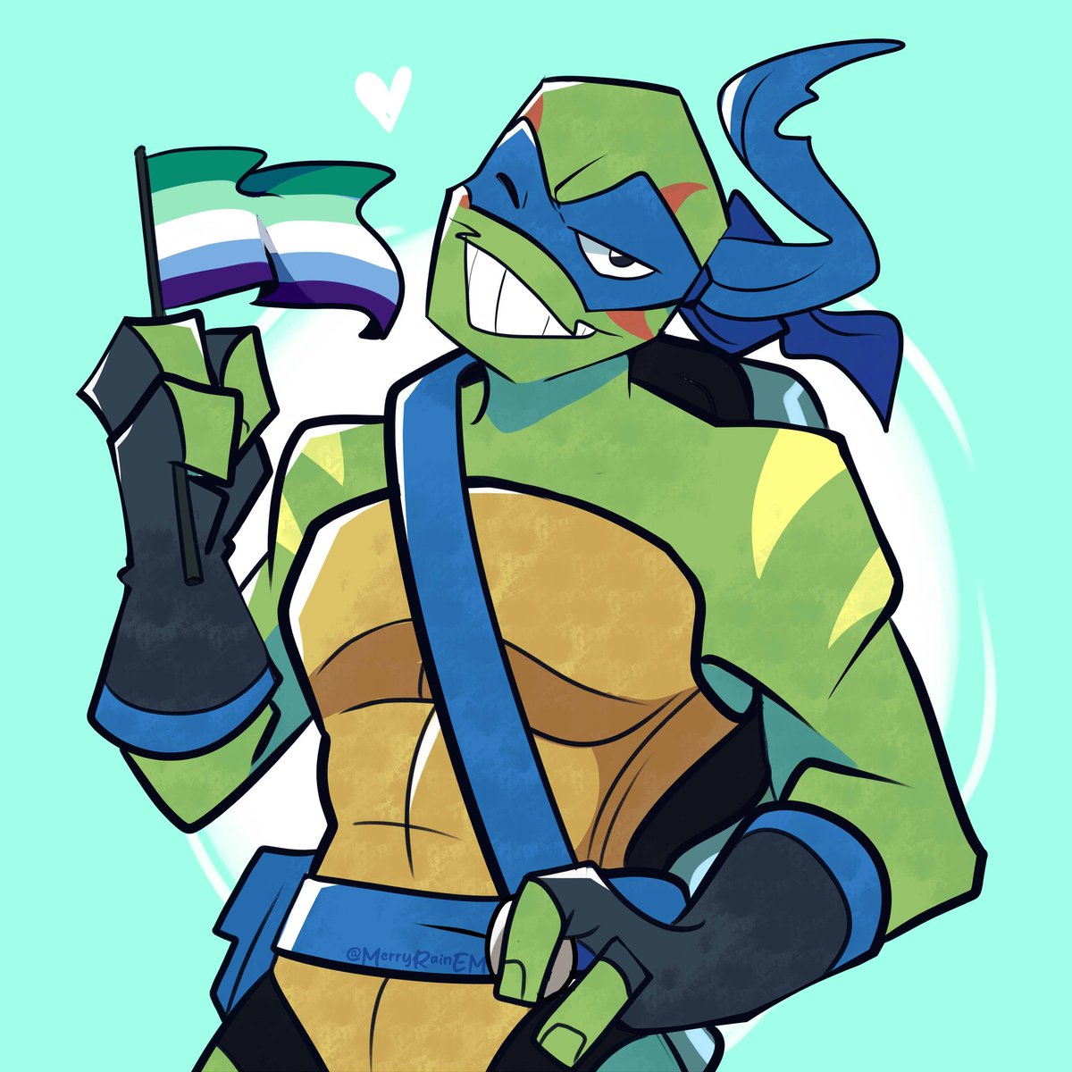 Leonardo de Rise of the TMNT!!!💙 Este Leo es quien más estilo tiene para mí 🏳️‍🌈 #ROTTMNT #Leonardorottmnt #Leorottmnt #tmnt #tmntfanart #rottmntfanart