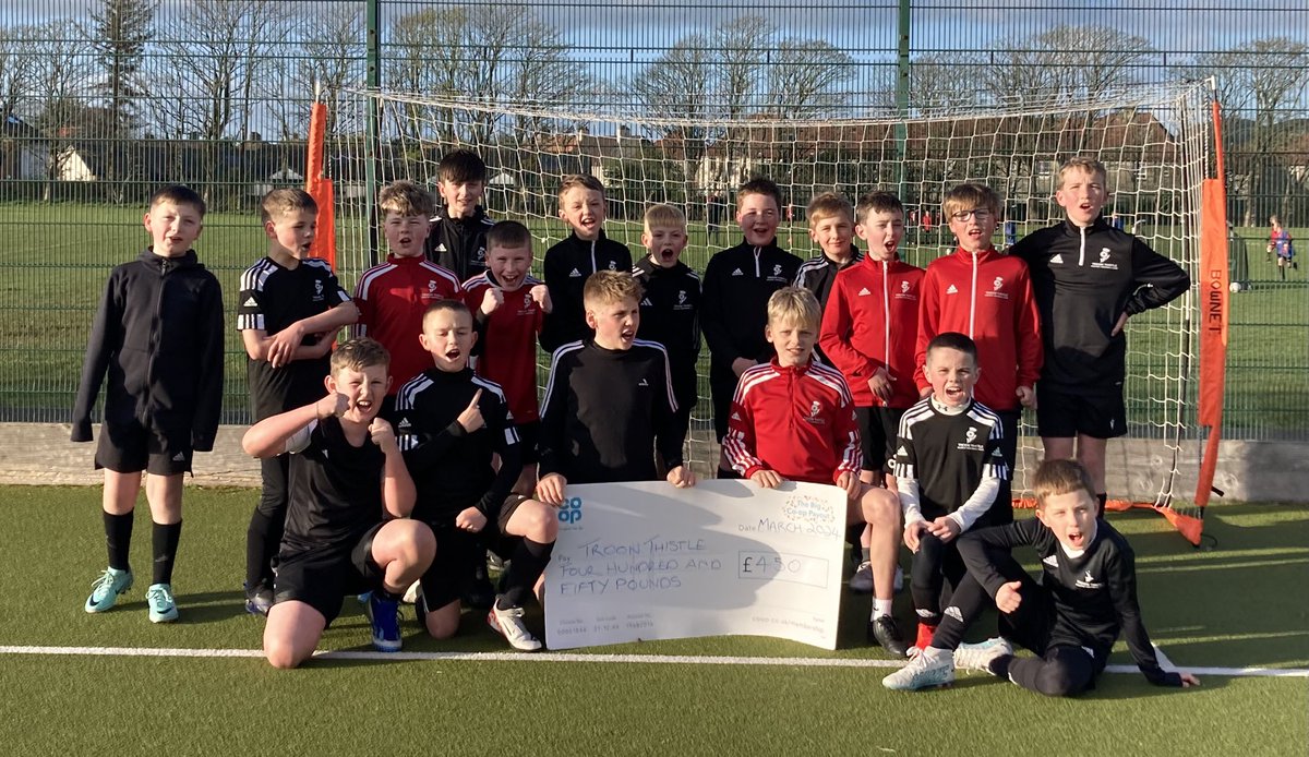 gillian cunningham (@gilliancmpc) on Twitter photo A massive thanks <a href="/coopuk/">Co-op</a> Muirhead manager Derek who helped to get a massive Β£450 donation <a href="/ThistleTroon/">Troon Thistle</a> This will be a huge help to the team. Thanks from all the boys β½οΈ <a href="/TomBrown999/">Tom Brown</a> <a href="/Tom_MPM/">Tom Copeland</a> <a href="/CoopMPTroon/">Heather Calder</a> A massive thanks <a href="/coopuk/">Co-op</a> Muirhead manager Derek who helped to get a massive Β£450 donation <a href="/ThistleTroon/">Troon Thistle</a> This will be a huge help to the team. Thanks from all the boys β½οΈ <a href="/TomBrown999/">Tom Brown</a> <a href="/Tom_MPM/">Tom Copeland</a> <a href="/CoopMPTroon/">Heather Calder</a>