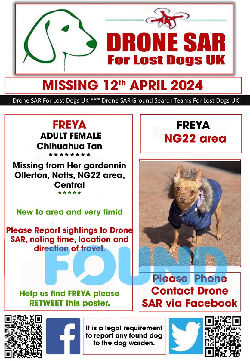 #Reunited FREYA has been Reunited well done to everyone involved in her safe return 🐶😀 #HomeSafe #DroneSAR