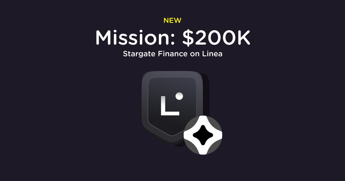 Explore interstellar DeFi in the Mission $200K:

- Add liquidity to <a href="/StargateFinance/">Stargate | Fast Swaps - Now Live</a> on <a href="/LineaBuild/">Linea.eth</a>.

layer3.xyz/quests/mission…