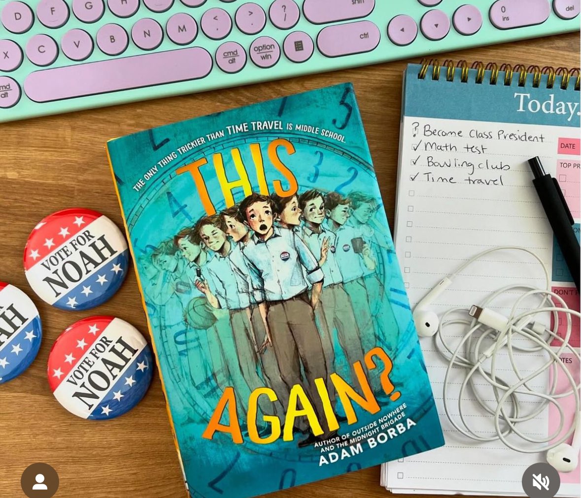 Happy book birthday to @adam_borba! 🎉🎉🎉 His MG time-travel novel THIS AGAIN? Is out in the word today! (And don’t miss my interview with Adam on tomorrow’s @MixedUpFiles blog!) #Kidlit #NewRelease