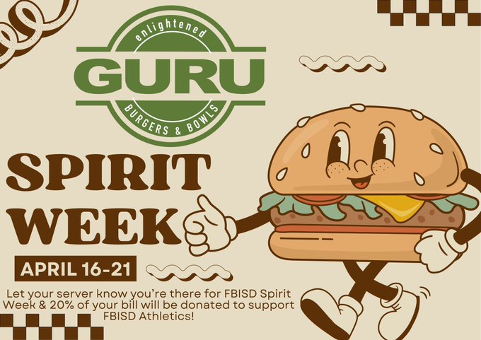 Put us on your calendar for lunch or dinner this week! Proceeds directly benefit our MS and HS athletic programs.