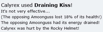 taking this as confirmation that draining kiss isn't like a kiss-shaped energy attack or something, and you ARE indeed just getting licked by a horse