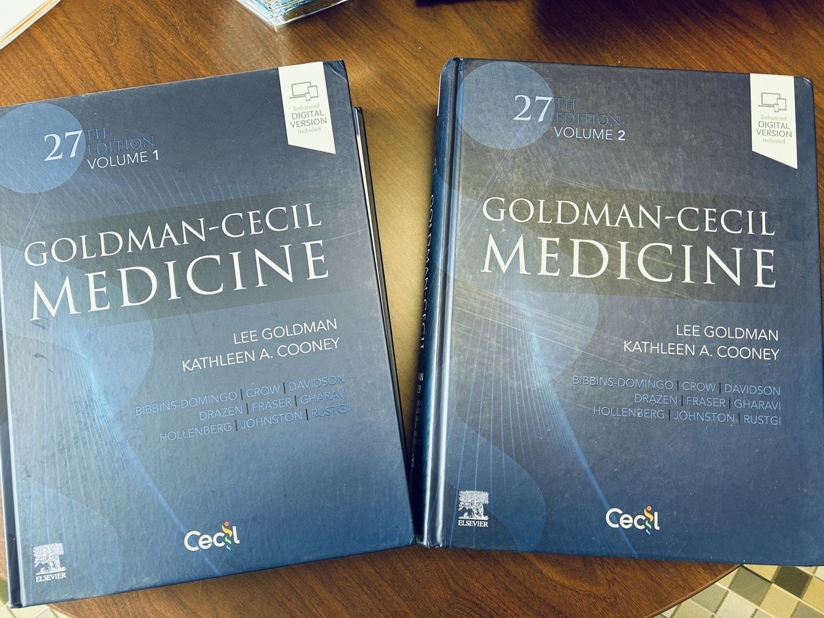 Excited to receive my copy of Goldman-Cecil Medicine 27th Edition. At 18 lbs for the 2 volume set this is a great textbook of medicine to have available for consultation and learning.
