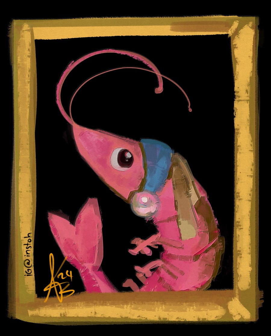 shrimplify's tweet photo. shrim with the pearl earring https://t.co/Li2urqAxk3