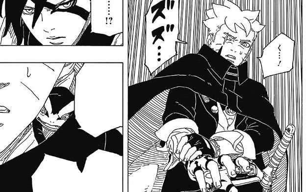 2sideAnime's tweet photo. KK was not referring to Boruto's death causing the end of the world. He was referring to him being forced to use his Karma seal, and Momoshiki coming out https://t.co/jkeApLQX6h