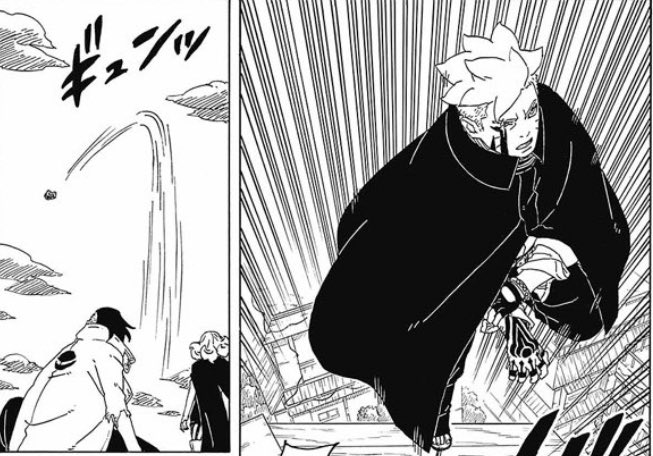 2sideAnime's tweet photo. KK was not referring to Boruto's death causing the end of the world. He was referring to him being forced to use his Karma seal, and Momoshiki coming out https://t.co/jkeApLQX6h
