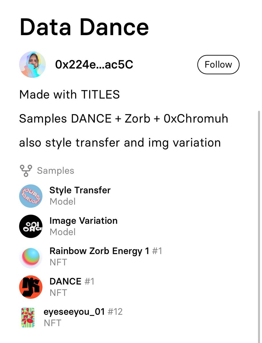 Data Dance - made w/ Titles XYZ splits to sampled art and models