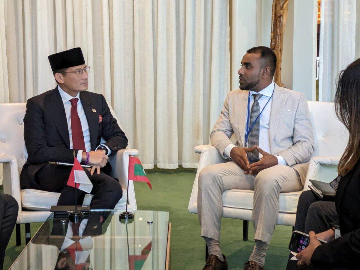 Had a fruitful discussion with Minister Sandiaga Uno of Indonesia at the sidelines of UN High-Level Thematic Debate on Tourism. Discussed enhancing connectivity, joint climate research, and future collaborations.