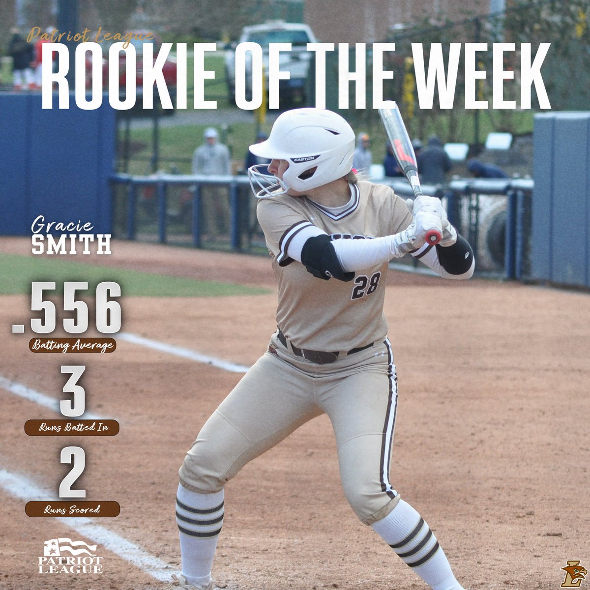 🙌 Gracie Smith becomes the third @Lehighsoftball first-year to win a Patriot League Rookie of the Week award this season! lehighsports.com/news/2024/4/16…